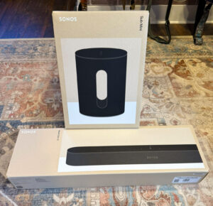 Sonos Beam Gen 2 and Sub Mini Boxed